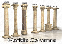 Italian Marble Custom Designed Columns
